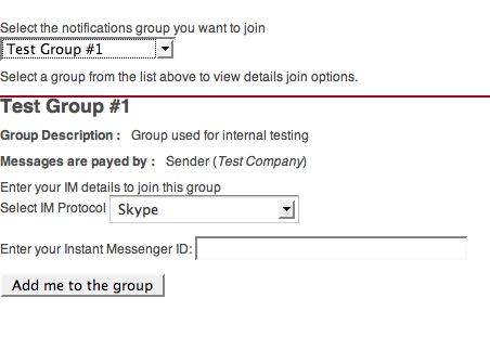 Clients can add themselves to your IM message groups