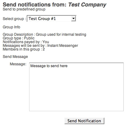 The web messenger allows you to quickly send message to an entire group of clients!